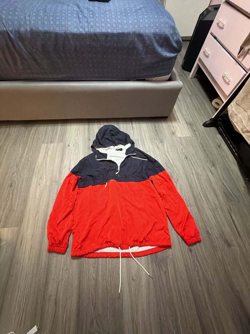 windbreaker jacket men small navy mutli color